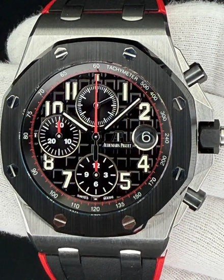 2020 Audemars Piguet Royal Oak Offshore Chronograph "Vampire" 42MM Black Dial Rubber Strap (26470SO.OO.A002CA.01)