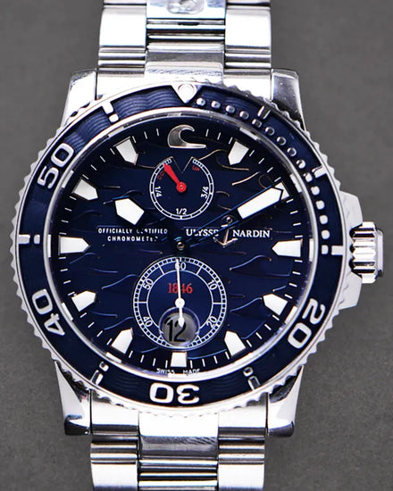 2008 Ulysse Nardin Marine Maxi Diver "Blue Surf" L.E. 42.7MM Blue Dial Steel Bracelet (263-36LE-3)