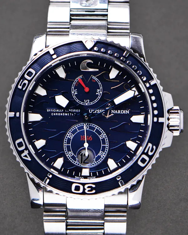 2008 Ulysse Nardin Marine Maxi Diver L. E. 42.7MM Blue Dial Steel Bracelet (263-36LE-3)