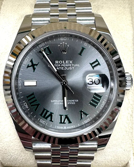 2024 Rolex Datejust "Wimbledon" 41MM Slate Dial Jubilee Bracelet (126334)