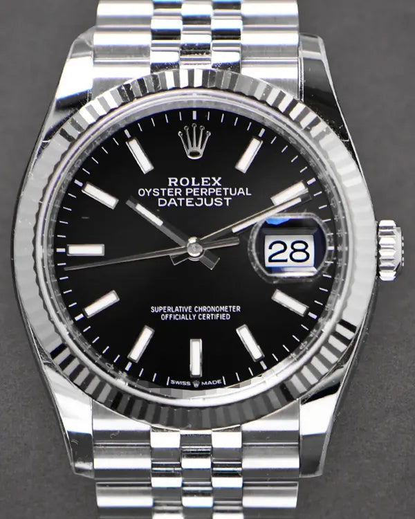 2023 Rolex Datejust 36MM Black Dial Jubilee Bracelet (126234)
