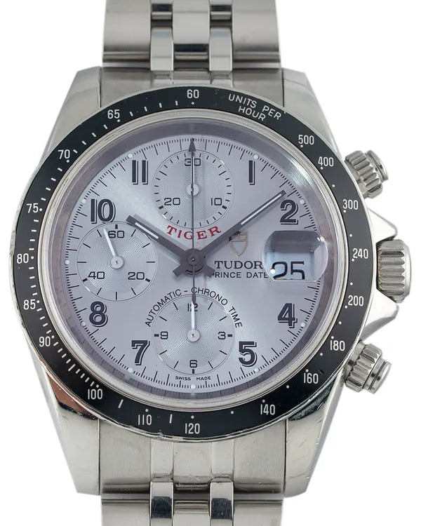 Tudor Prince Date "Tiger" Chronograph 40MM Silver Dial Steel Bracelet (79260P)