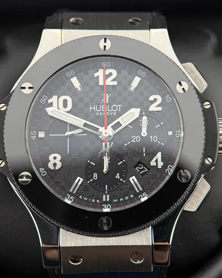 Hublot Big Bang 44MM Carbon Fiber Dial Leather Strap (301.SB.131.RX)