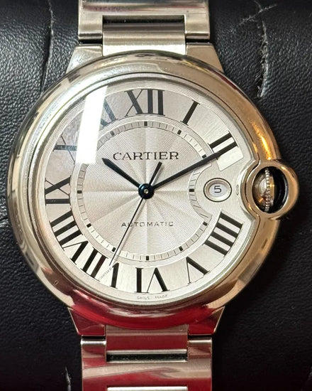 2022 Cartier Ballon Bleu 42MM Silver Dial Steel Bracelet (WSBB0049)