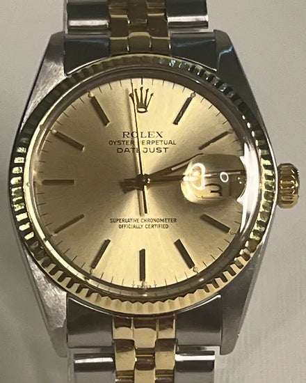 Rolex Datejust 36MM Champagne Dial Two-Tone Jubilee Bracelet (16013)