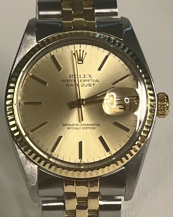 Rolex Datejust 36MM Champagne Dial Two-Tone Jubilee Bracelet (16013)