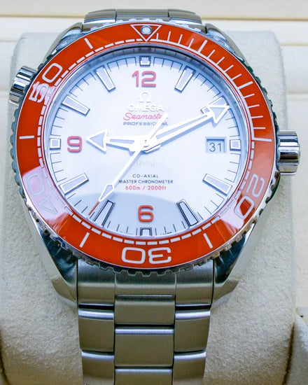 2024 Omega Seamaster Planet Ocean 600M "Creamsicle" 43.5MM White Dial Steel Bracelet (215.30.44.21.04.001)