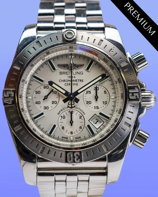 Breitling Chronomat Airborne Chronograph 44MM White Dial Steel Bracelet (AB0115)