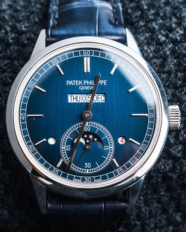 2021 Patek Philippe Perpetual Calendar 41.3MM Blue Dial Leather Strap (5236P-001)