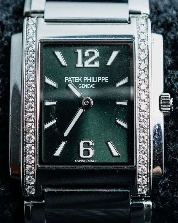 2022 Patek Philippe Twenty-4 25.1MM Quartz Green Dial Steel Bracelet (4910/1200A-011)