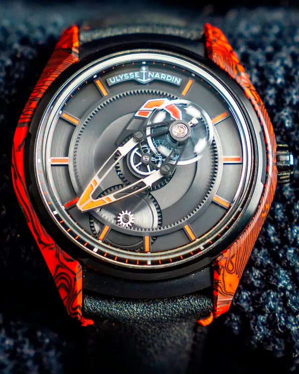 2021 Ulysse Nardin Freak X Red Magma 43MM Skeleton Dial Leather Strap (2303-270/MAGMA-BQ)