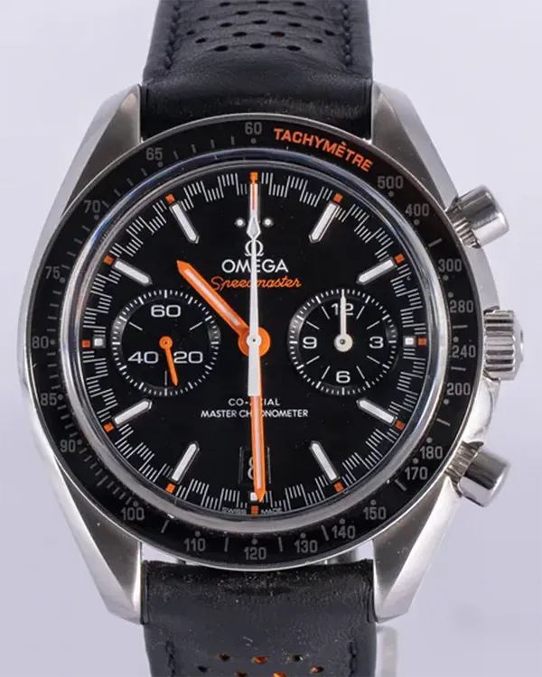 Omega Speedmaster Racing 44.25MM Black Dial Leather Strap (329.32.44.51.01.001)
