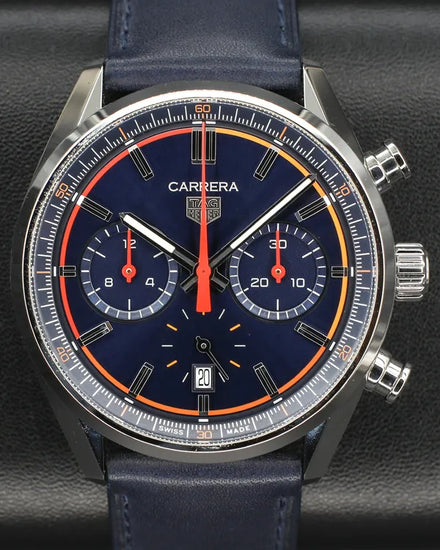 2024 Tag Heuer Carrera 42MM Blue Dial Leather Strap (CBN201D.FC6543)