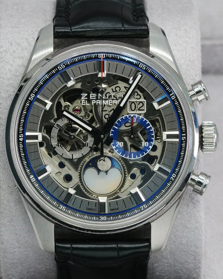 2018 Zenith El Primero Chronomaster 45MM Skeleton Dial Leather Strap (03.2530.4047/78.C813)