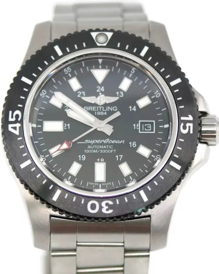 2019 Breitling Superocean 44MM Black Dial Steel Bracelet (Y1739310/BF45)