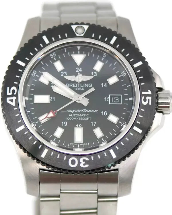 2019 Breitling Superocean 44MM Black Dial Steel Bracelet (Y1739310/BF45)