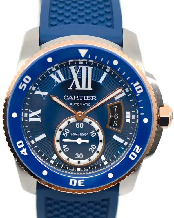 Cartier Calibre de Cartier Diver 42MM Blue Dial Rubber Strap (W2CA0009)