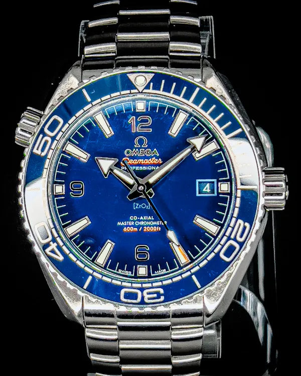 2022 Omega Seamaster Planet Ocean 600M 43.5MM Blue Dial Steel Bracelet (215.30.44.21.03.001)