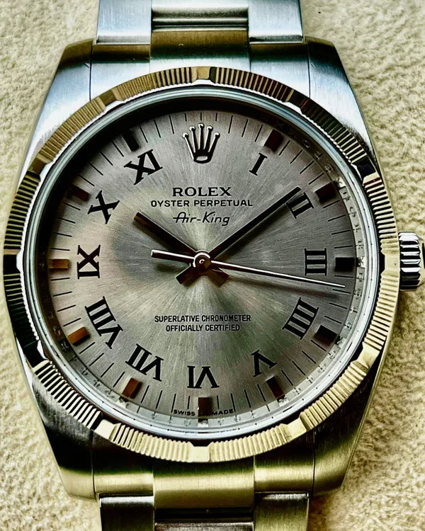 2007 Rolex Air-King 34MM Silver Dial Oyster Bracelet (114210)