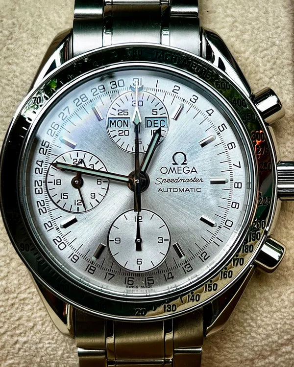 Omega Speedmaster Day Date 39MM Silver Dial Steel Bracelet (3523.30.00)