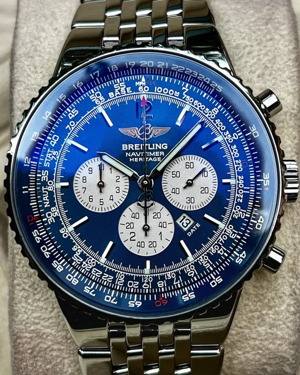 Breitling Navitimer Heritage 43MM Black Dial Steel Bracelet (A3535016/C538)