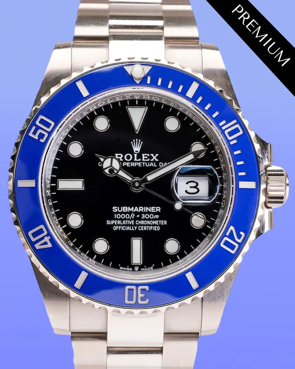 2021 Rolex Submariner Date "Cookie Monster" 41MM Blue Dial White Gold Oyster Bracelet (126619LB)