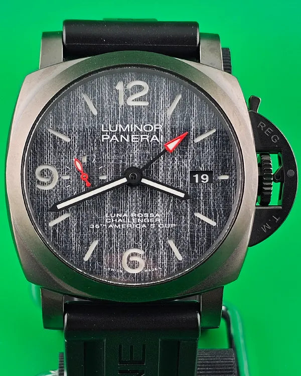 2020 Panerai Luminor Luna Rossa GMT L.E. 44MM Grey Dial Rubber Strap (PAM01036)