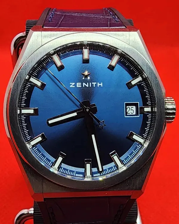 Zenith Defy Classic 41MM Blue Dial Rubber Strap (95.9000.670/51.R584)