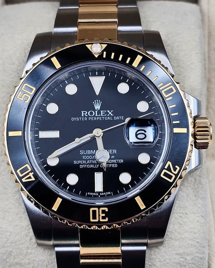2015 Rolex Submariner Date 40MM Black Dial Two-Tone Oyster Bracelet (116613LN)