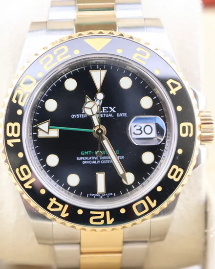 2011 Rolex GMT-Master II 40MM Black Dial Two-Tone Oyster Bracelet (116713)
