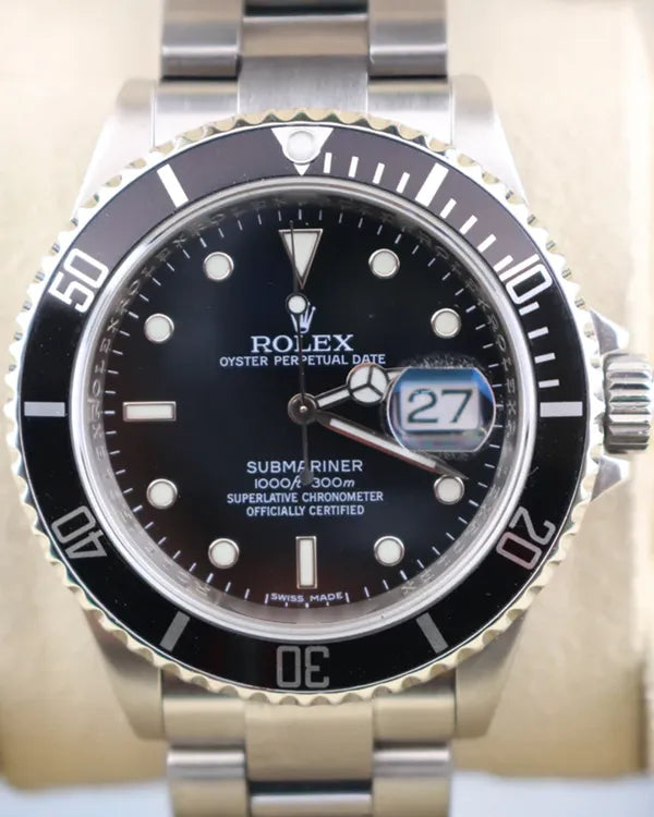 2008 (M Serial) Rolex Submariner Date 40MM Black Dial Oyster Bracelet (16610)