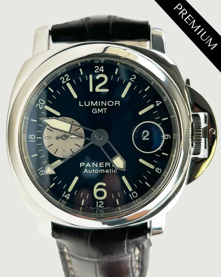 Panerai Luminor GMT 44MM Black Dial Leather Strap (PAM00088)