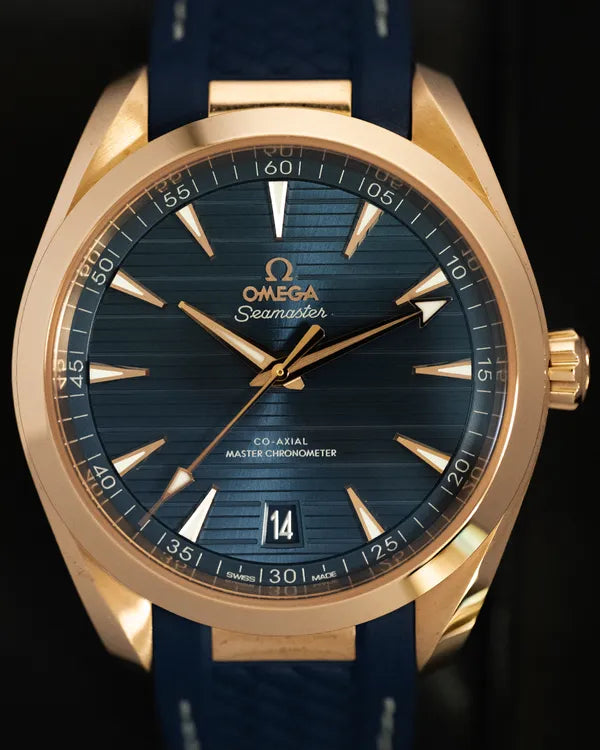 2022 Omega Seamaster Aqua Terra 41MM Blue Dial Rubber Strap (220.52.41.21.03.001)