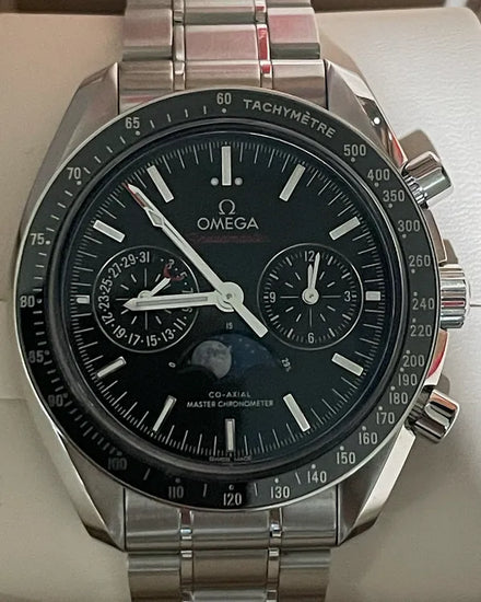 2024 Omega Speedmaster Moonphase 44.25MM Black Dial Steel Bracelet (304.30.44.52.01.001)