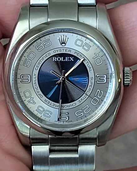 2010 (G Serial) Rolex Oyster Perpetual 36MM "Concentric" Silver Dial Oyster Bracelet (116000)