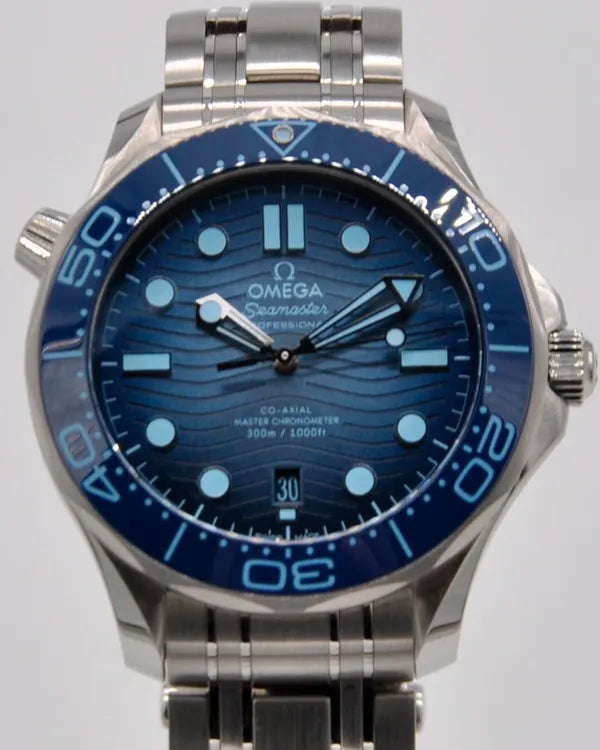2023 Omega Seamaster Diver 300M "Summer Blue" 42MM Blue Dial Steel Bracelet (210.30.42.20.03.003)