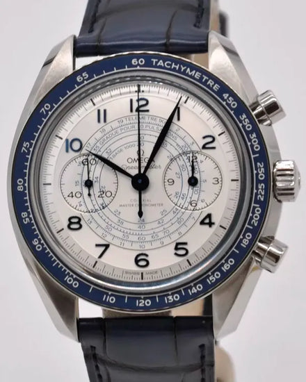 2024 Omega Speedmaster Chronoscope 43MM White Dial Leather Bracelet (329.33.43.51.02.001)