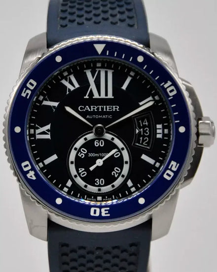 Cartier Calibre de Cartier Diver 42MM Blue Dial Rubber Strap (WSCA0011)