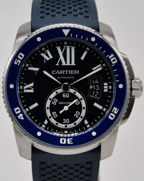 Cartier Calibre de Cartier Diver 42MM Blue Dial Rubber Strap (WSCA0011)