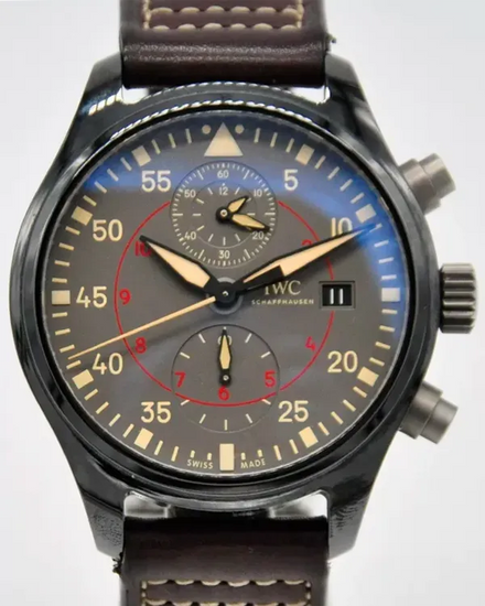 2017 IWC Schaffhausen Pilot Top Gun Miramar 44MM Grey Dial Leather Strap (IW389002)