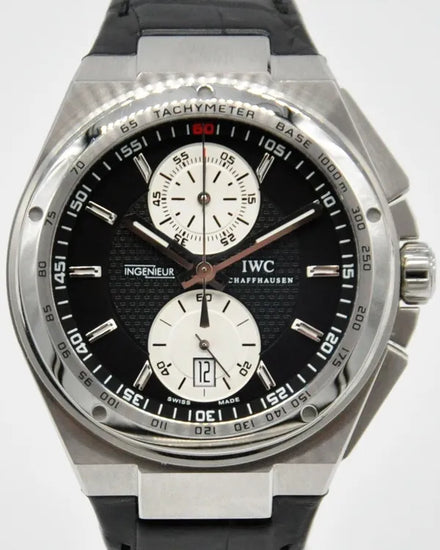 IWC Schaffhausen Ingenieur 45MM Black Dial Leather Strap (IW378401)