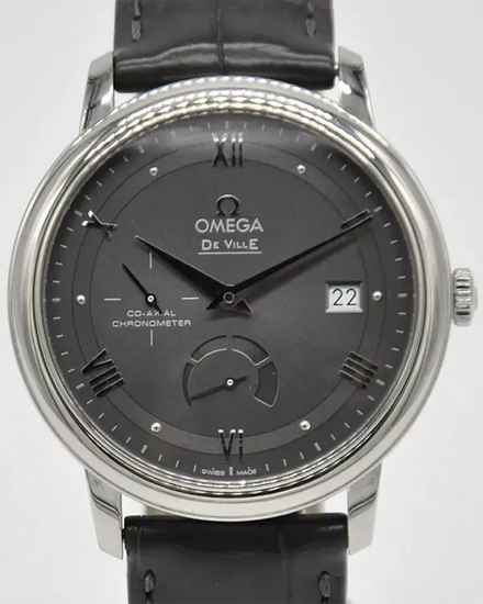 Omega De Ville Prestige 39.5MM Grey Dial Leather Strap (424.13.40.21.06.001)