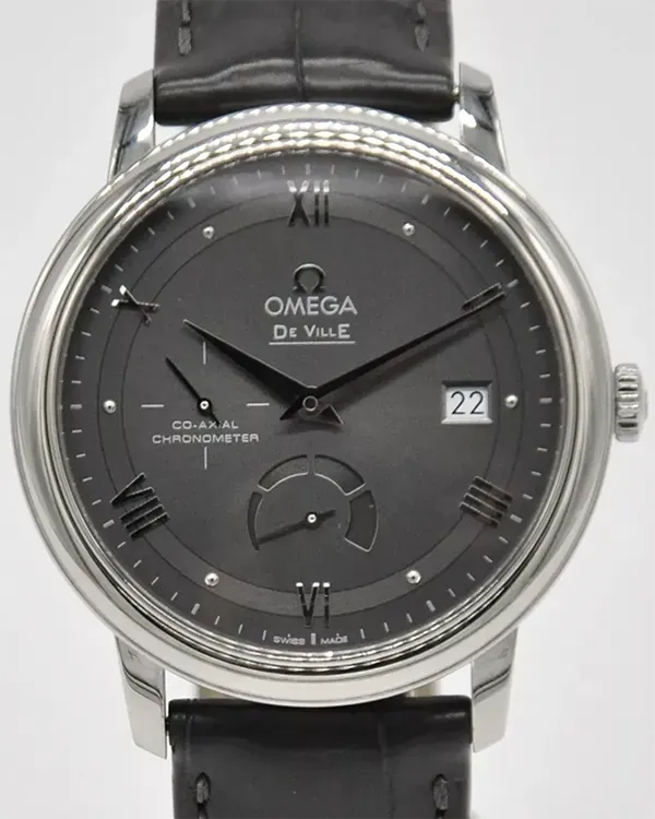 Omega De Ville Prestige 39.5MM Grey Dial Leather Strap (424.13.40.21.06.001)