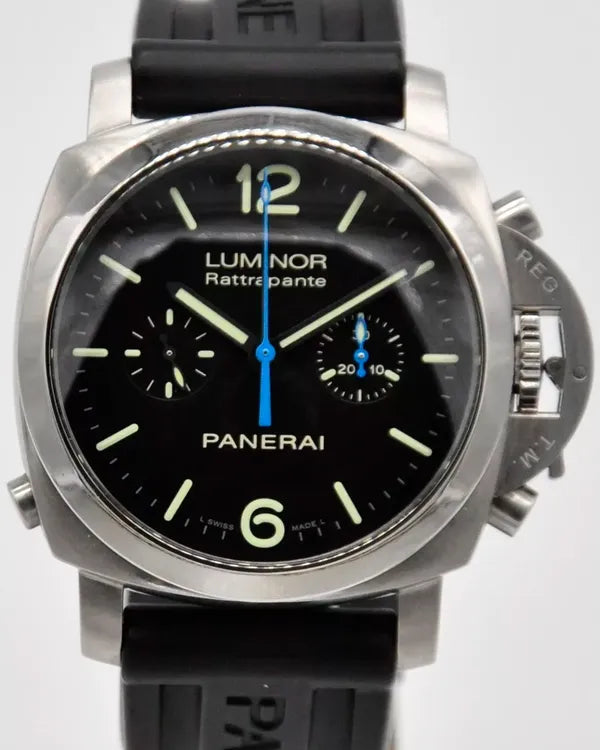 Panerai Luminor Rattrapante L.E. 44MM Black Dial Rubber Strap (PAM00362)