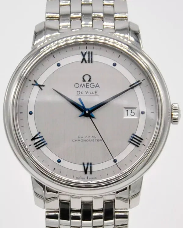 2021 Omega De Ville Prestige 39.5MM Silver Dial Steel Bracelet (424.10.40.20.02.001)