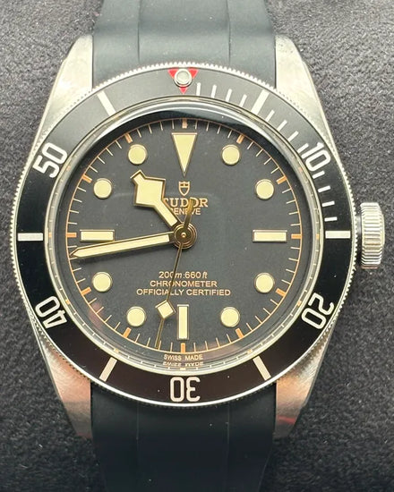 2021 Tudor Black Bay 41MM Black Dial Aftermarket Rubber Strap (79230N)