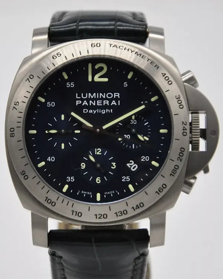 Panerai Luminor Daylight Chrono L.E. 44MM Blue Dial Leather Strap (PAM00326)