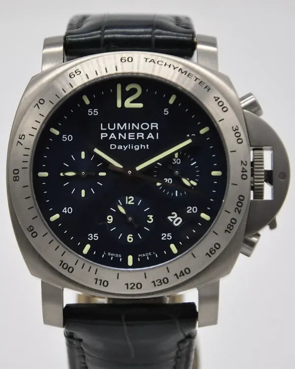Panerai Luminor Daylight Chrono L.E. 44MM Blue Dial Leather Strap (PAM00326)