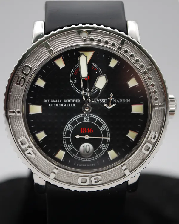 Ulysse Nardin Marine Maxi Diver 40MM Black Dial Rubber Strap (263-55)