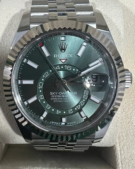 2025 Rolex Sky-Dweller 42MM Green Dial Jubilee Bracelet (336934)